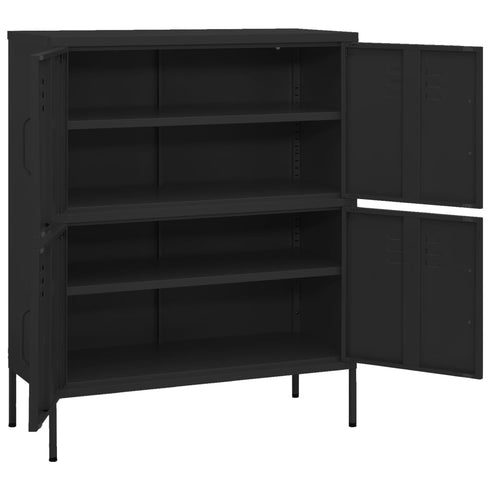 Lady Jillian -  Storage Cabinet Black 80x35x101,5 cm Steel - Model 1